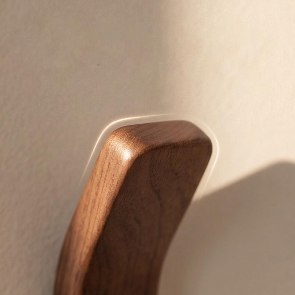 Natural Wooden Coat Hooks Key Decorative Holder Clothes Robe Handbag Hanger Scarf Towel Hook Home Wall Mounted Hook Organizer