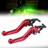 2pcs Red/Black Double Disc Brake Lever CNC Aluminum Brake Lever  For Dual-Disc Motorcycle