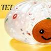 Fidget Toys for Anxiety Glitter Bun Stress Relief Toy, Soft TPR Slow Rising Sensory Christmas Durable Squeeze Toy Relief, Holiday Gifts Adults Kids