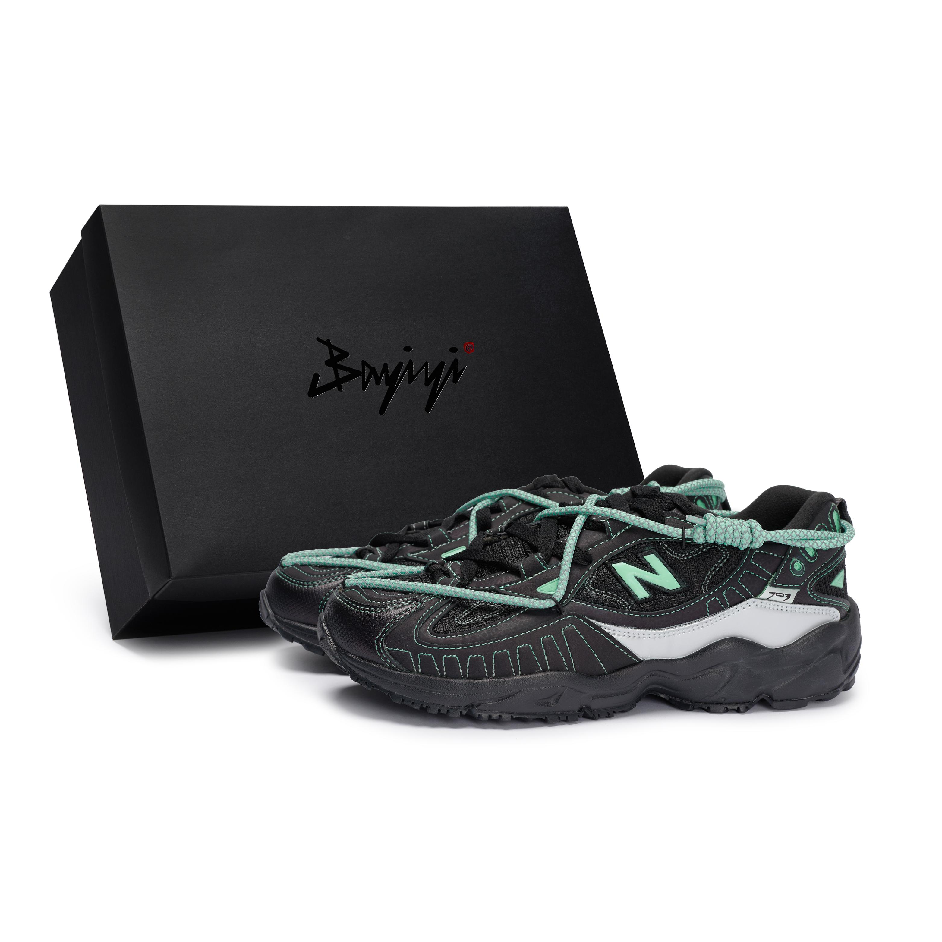 

New Balance NB 703 Moisture Wicking And Breathable Low top Outdoor Shoes Women s Black Green WL703CB(Team80-S-BOX) 37.5