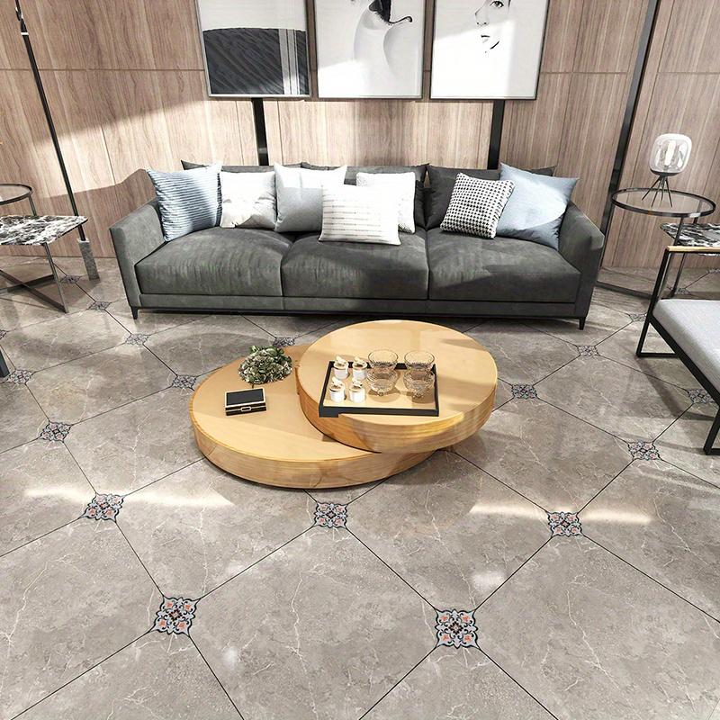 36PCS Bohemian Pattern Tile Diagonal Line Sticker, Self-adhesive Waterproof Living Room Dining Room Kitchen And Bathroom Floor Sticker