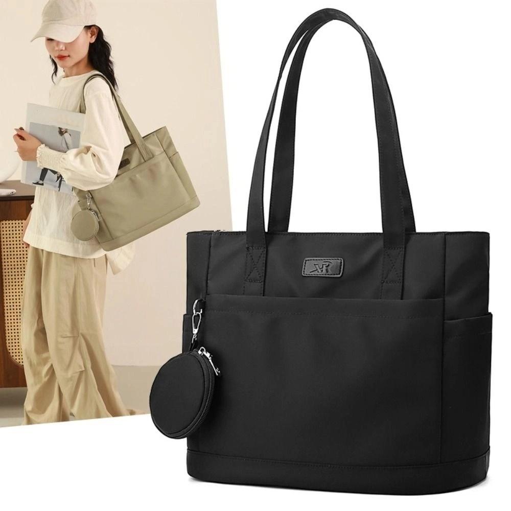 Large Capacity Nylon Cloth Shoulder Bag Versatile Commuting Handbag Casual Canvas Tote Bag Girls