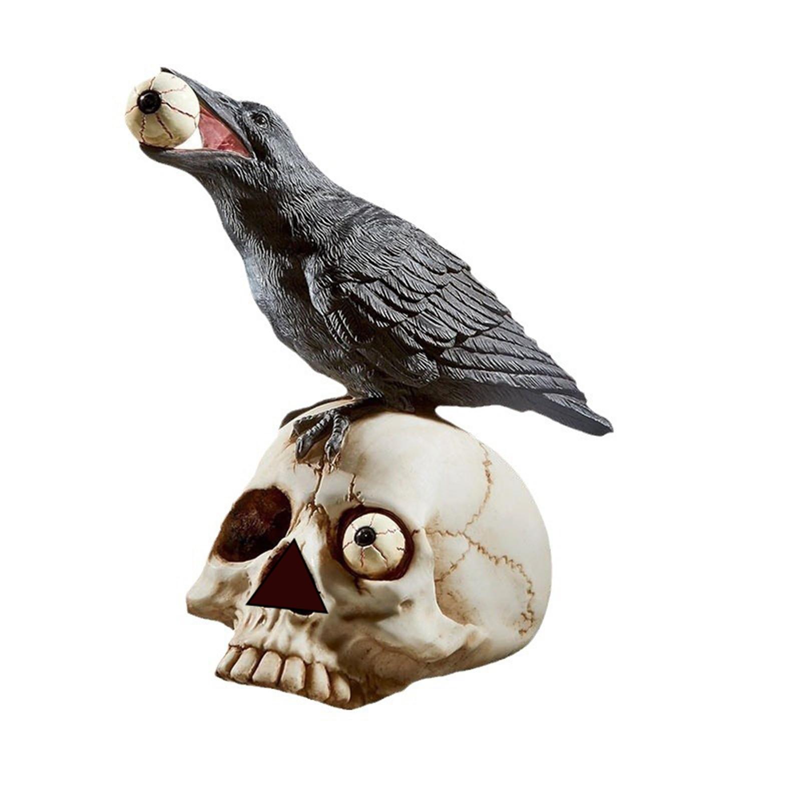 

Хэллоуин Череп/ Ворона Домашний Настольный Ужас Украшение Статуэтка Орнаменты Праздничная Атмосфера Поделки One Size