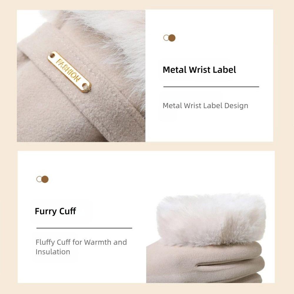 Waterproof Cold-proof Gloves Windproof Touch Screen Gloves Cute Winter Warm Gloves Cold Weather