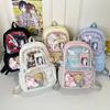 New Y2K Cute Ita Backpack Large Capacity Commute Rucksack Girl Transparent DIY Display Knapsack Outdoor Fashion Travel Schoolbag