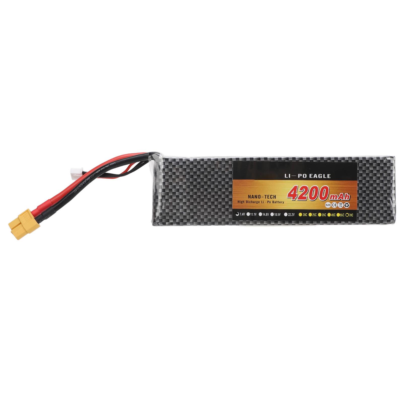 

11.1V 4200mAh Lithium Battery Replacement 70C 3S XT60 Plug LiPo Battery for 1/10 RC Car Drone Helicopter