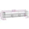 VidaXL Garden Bench Design Gabion 347x71x65.5 Cm Solid Douglas Wood 3196255