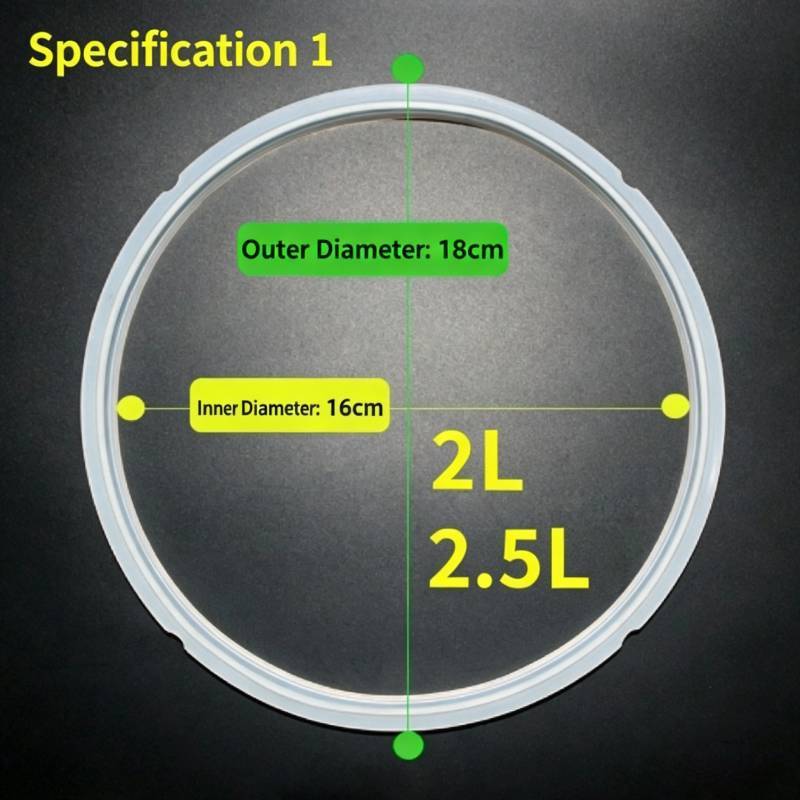 Electric Pressure Cooker Sealing Ring With High Temperature Silicone For 2l To 8l Models 2L/2.5L