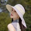 New Summer Sunscreen Sun Hat Showing Face Small Fashion Versatile Sun Hat Children's Big Eaves Shawl Neck Bucket Hat