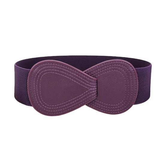 Imitation Leather Women Waistband Dress Shirt Top Versatile Belt Women Elastic Waist Cover Daily Dress Decoration