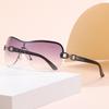 Large Retro European & American Women's Sunglasses with UV Protection and Futuristic Design