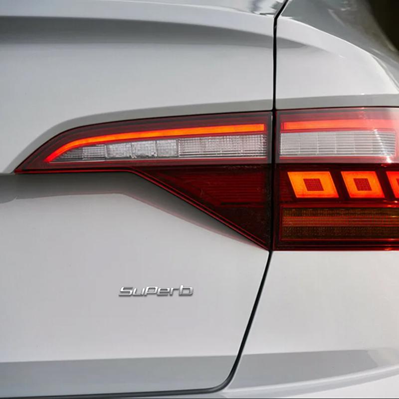 Metal Emblem Chrome Silver Car Sticker Badge Decal Body Trunk Decor for Karoq Kodiaq Rapid Yeti Octavia Superb Fabia Kamiq 4x4