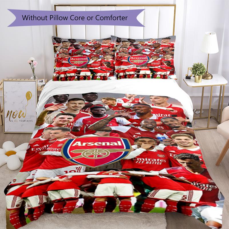 Arsenal Football Player Bedding Set Perfect for Living Room Lightweight Perfect Gift for Friends & Family