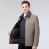 Men's Wool Collar Winter Jacket 2025 - Middle-Aged Dad Style Business Casual Warm Coat