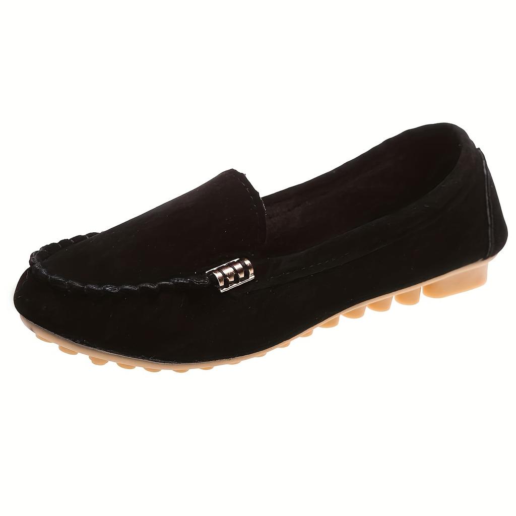 Loafer mit runder Zehenpartie für Damen, bequeme Slipper mit Blockabsatz, Damenschuhe