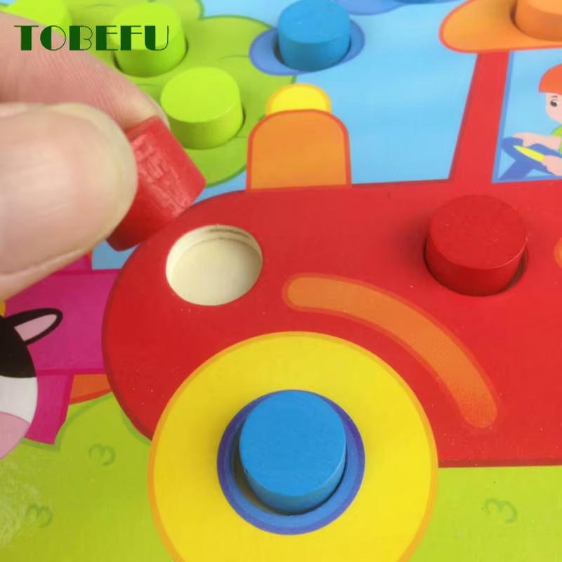 Color Cognition Board Montessori Educational Toys for Children Wooden Toy Jigsaw Early Learning Color Match Game Kids Baby Toys