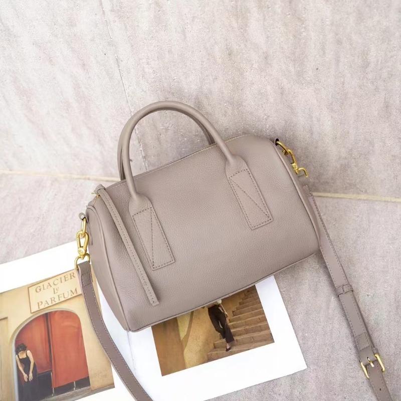 

Кожаная женская сумка новая простая сумка-подушка первый слой коровьей кожи большая женская сумка тоут на плечо сумка-мессенджер 28*21*12 серый