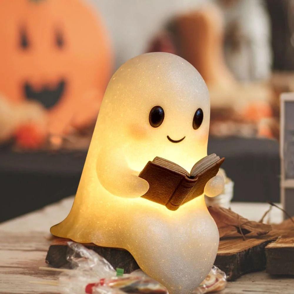 Luminous Statue Ghost Reading Lamp Cute Ghost Design Ghost Night Light Desk Light  Study Room