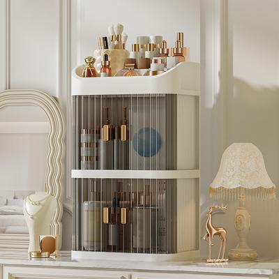 3-Layer Makeup Organizer Box Skincare Organizer Bathroom Beauty Standing Organizer for Bathroom Countertop Vanity