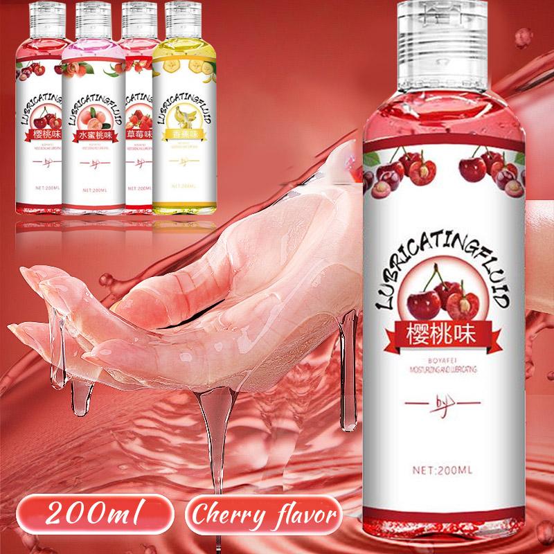 Смазка с фруктовым вкусом 200 мл, интимная смазка, 4 фруктовых вкуса. Интимная смазка для мужчин, женщин и пар. banana flavor 200ml