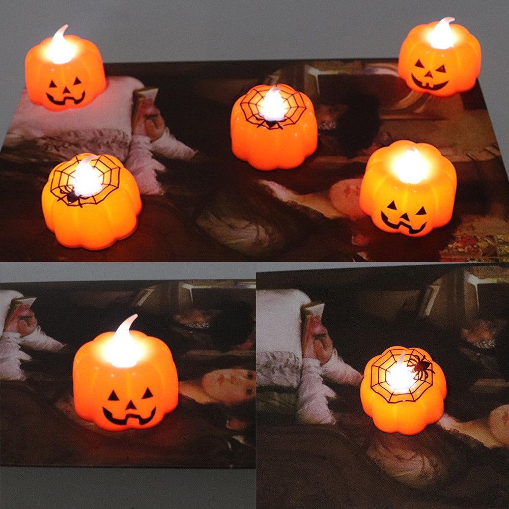 Halloween Pumpkin Led Electronic Candles For Enchanting Holiday Party Decoration