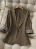 Chic Mini Blazer Autumn Fashion 7/8 Sleeve Cardigan for Women