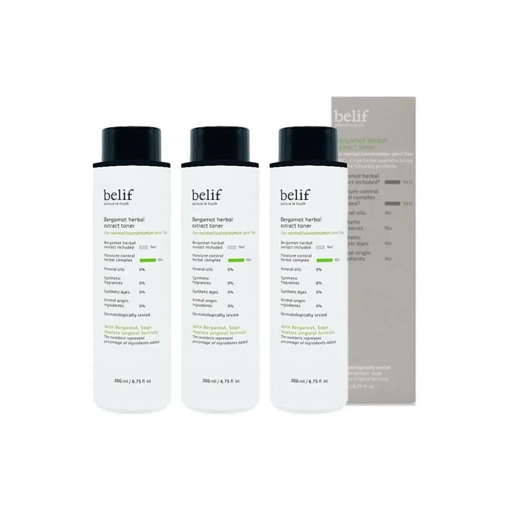 belif Bergamot Herbal Extract Toner 200ml (3 bottles)
