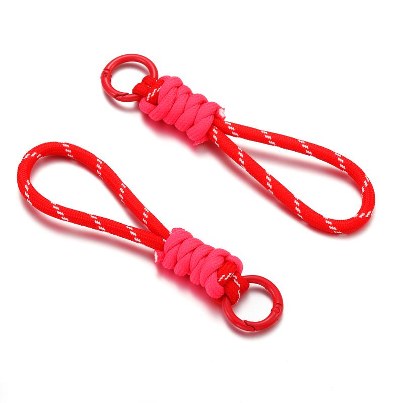 Creative Hand Woven Keychain For Mobile Phone Lanyard Anti Lost Knot Rope Strap Key Ring Men Women Car Key Holder Key Accessory
