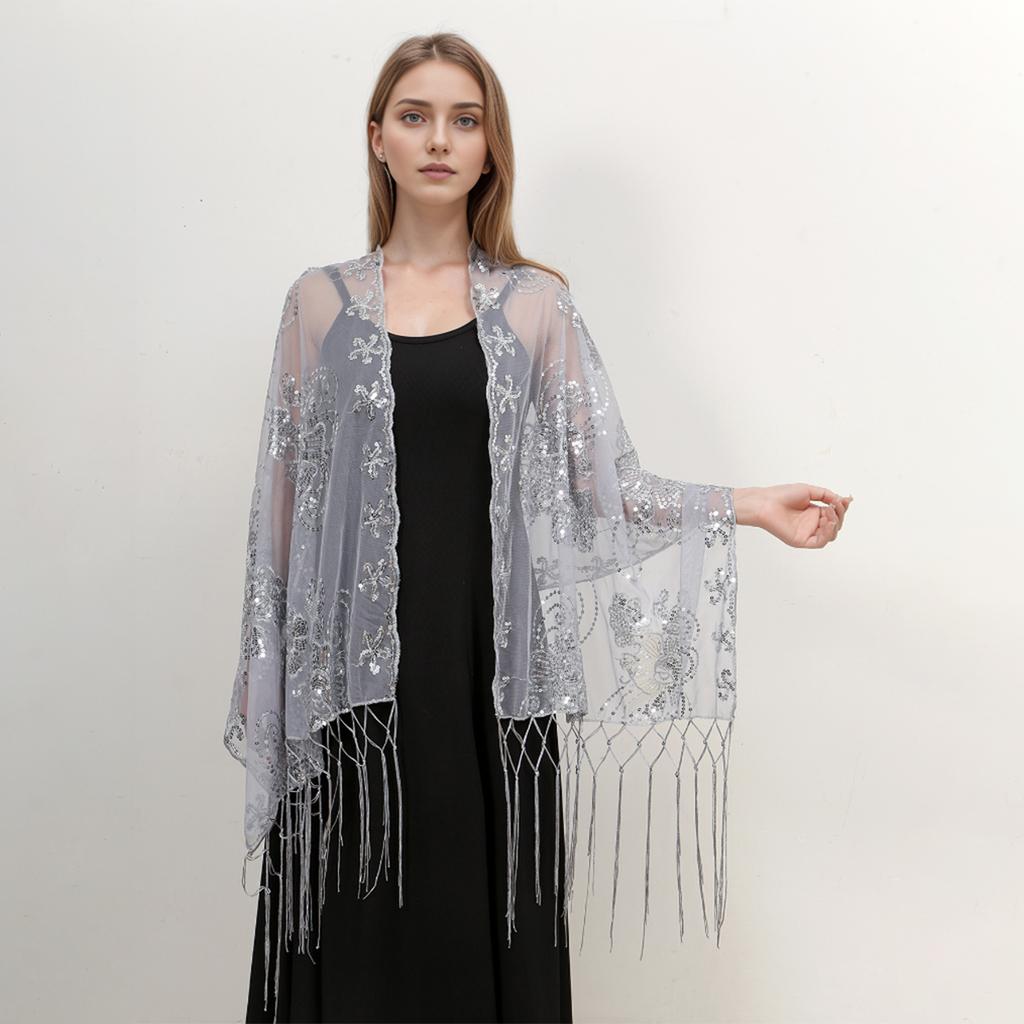 New Sequins Scarf Shawls For Women Evening Dresses Elegant Shawls Female Golden Sparkling Metallic Scarf Shiny Shawls Wraps