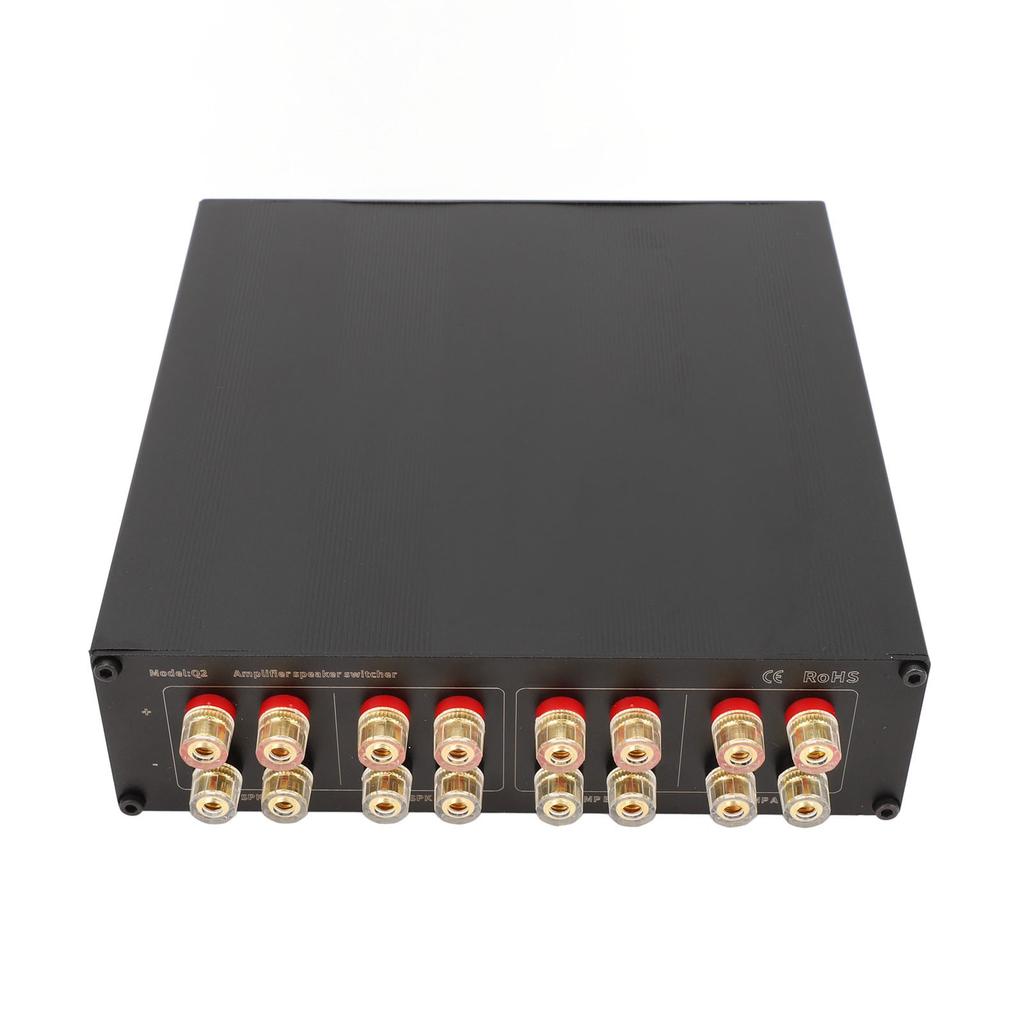 Selector de Dos Amplificadores a Dos Altavoces Cobre Chapado en Oro Jack de Sonido Banana de 4 mm 2 Entradas 2 Salidas