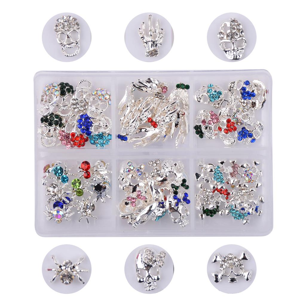 Halloween Nail Art Charms Vintage Skeleton Nail Art Charms DIY Nail Tips