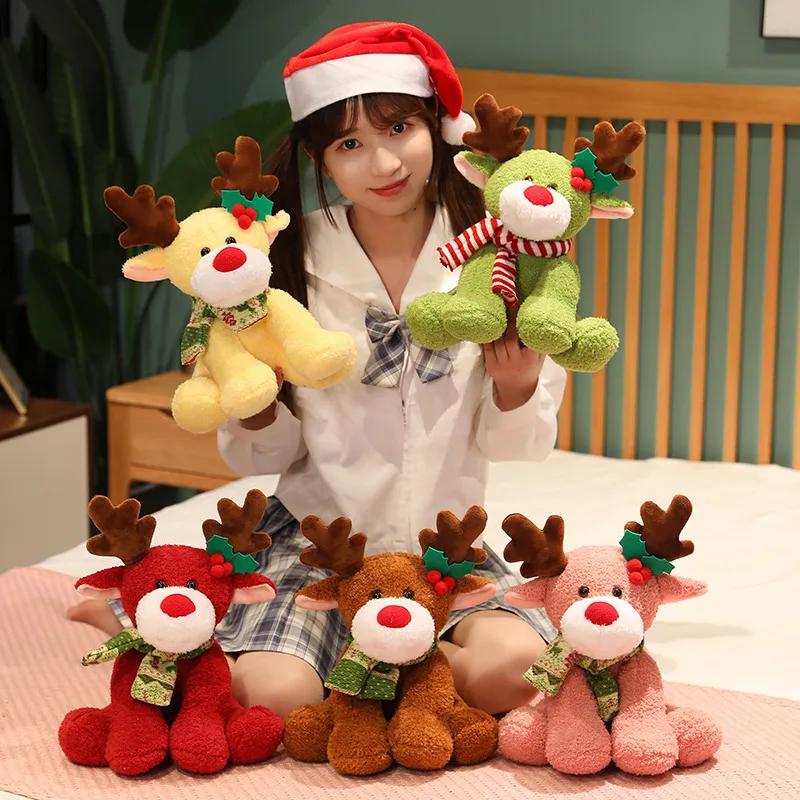 Creative Christmas Moose Doll Super Soft Six-color Deer Plush Toy Holiday Decoration Christmas Gift for Boys and Girls