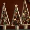 Wood Miniature Christmas Tree Accessory Distinctive Miniature Christmas Tree Ornament Wood Home Festival Decorations