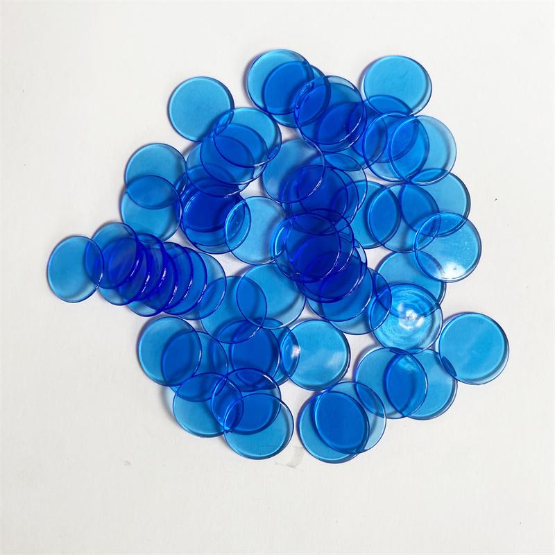 100Pcs 19Mm Transparent Chips Plastic Counting Supplies Counters For Maths Board Game Token