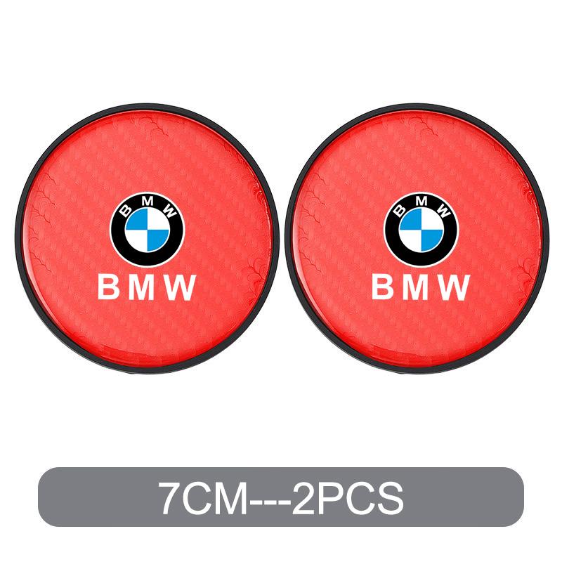BBKS3 2PC 7CM Silicone Car Water Cup Pad Coaster Non-slip Mat For BMW 1 3 5 7 Series X1 X3 X4 X5 F10 F15 F16 F20 F30 F18 F25 M3 M4 E34