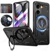 Military Armor Shockproof Phone Cases For Poco X7 Pro 5G X6 Pro F7 Ultra F7 Rotate Metal Ring Magnetic Bracket Protection Cover