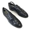 80s-90s USA Vyrobené/FOOTJOY/Kožené Full Brogue Wingtip Topánky/11B/27.5-28.5/Čierne/Vintage(POUŽITÉ)