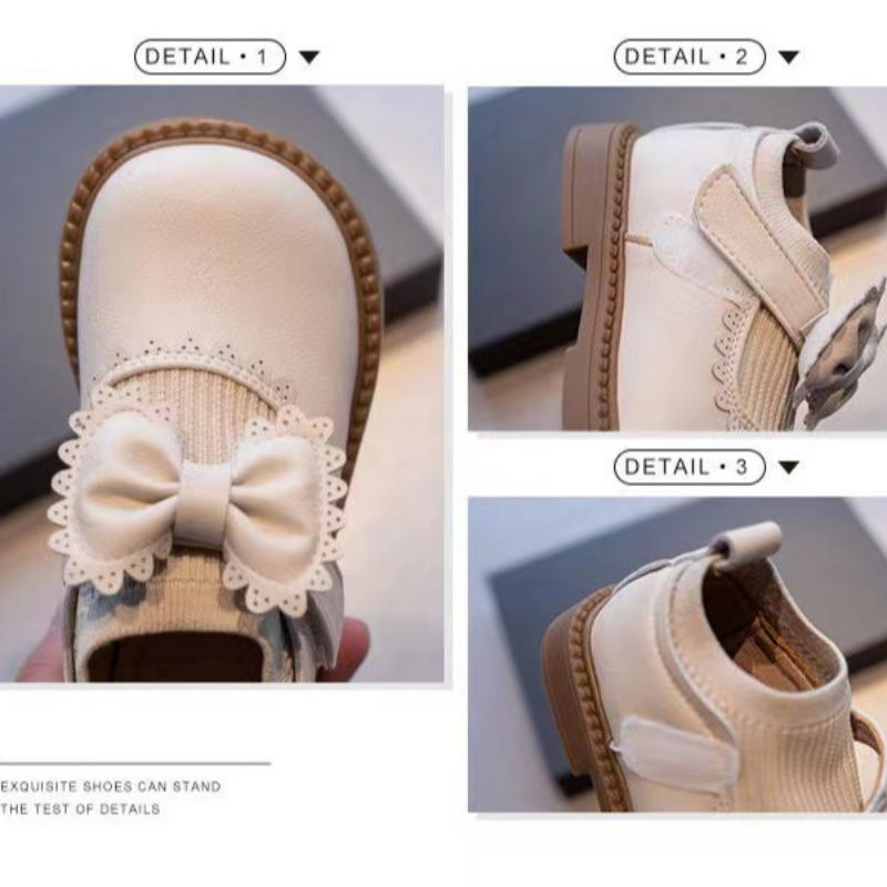 5-10 Jahre alte Mädchen Prinzessin Schuhe Weiche Sohle Kleine Lederschuhe Britischer Stil Performance Schuhe