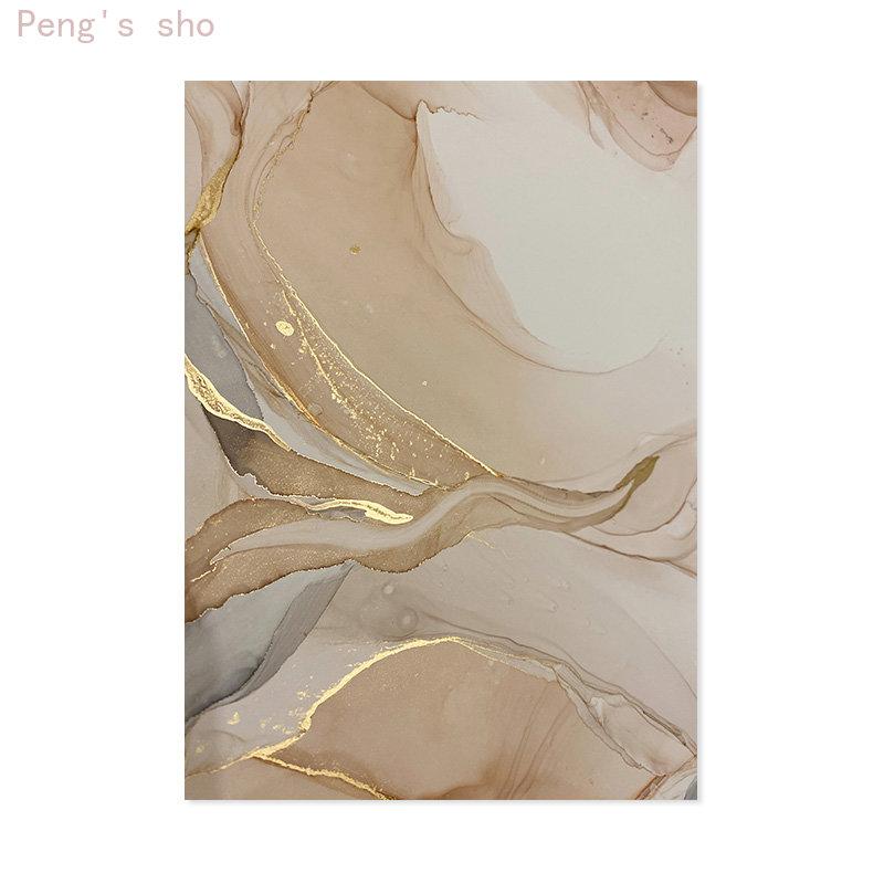 Modern luxury gold marble texture abstract posters walls of art print canvas painting living room interior decoration