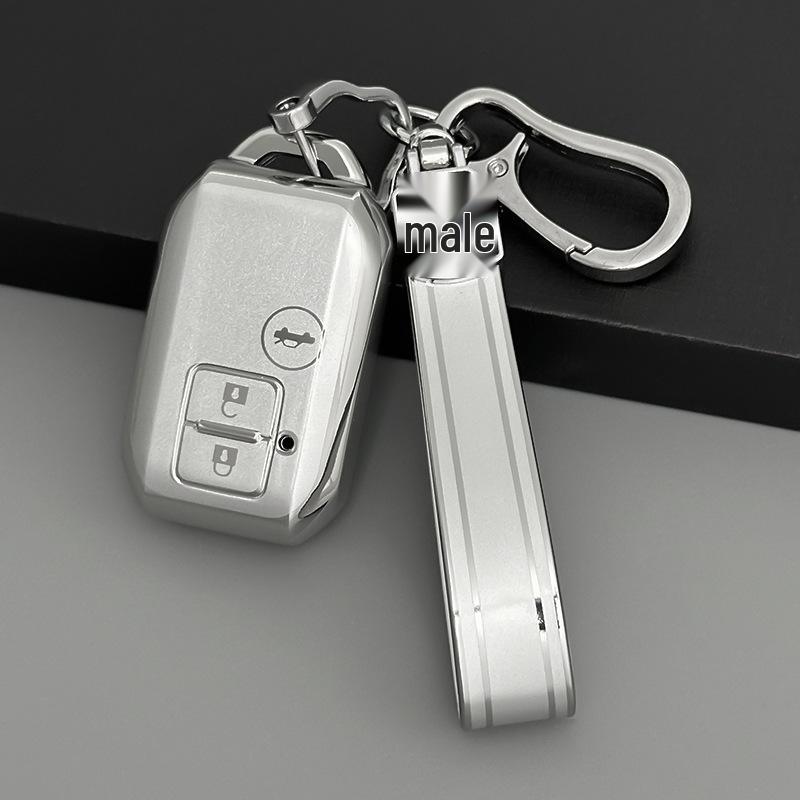 Měkký gumový kryt na klíč se zlatým okrajem pro Suzuki Jimny