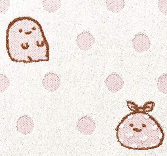 Marushin Sumikko Gurashi Face 34 X Polka Dot Polar Bear 6575009900 Towel, 80cm, Design, 100% Cotton,