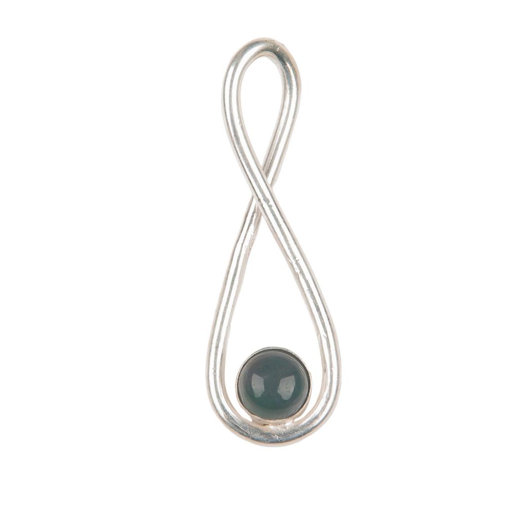 Moss Agate Gemstone 925 Sterling Silver Jewelry Handmade Pendant 1.66" For Women PP-20-27