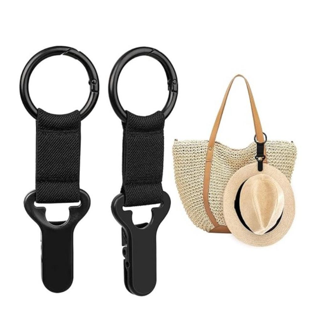 Outdoor Tragbarer Reisehutclip Clip-On Anti-Verlust Huthalter Hände Frei Aufbewahrungshaken für Reise auf Tasche