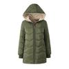 Women's Long Puffer Coat Winter Fleece Lined Thickened Down Jacket Windproof Warm Quilted Parka Zip Up Hooded Outerwear