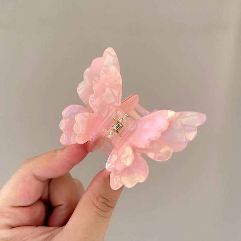 New Fairy Butterfly Hair Claw Acetate Crab Hair Clip Summer Sweet Princess Shark Clip for Women Girl Hairpin Hair Accessories