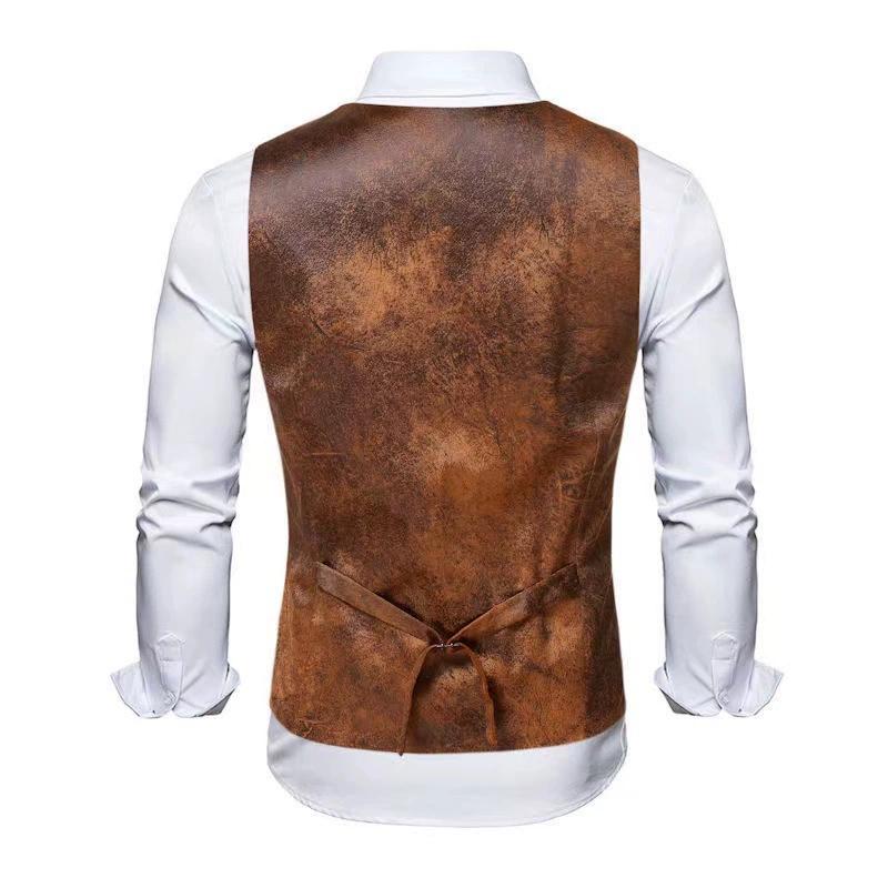 Herren Gentleman Anzugweste Slim Vintage Business Casual Top