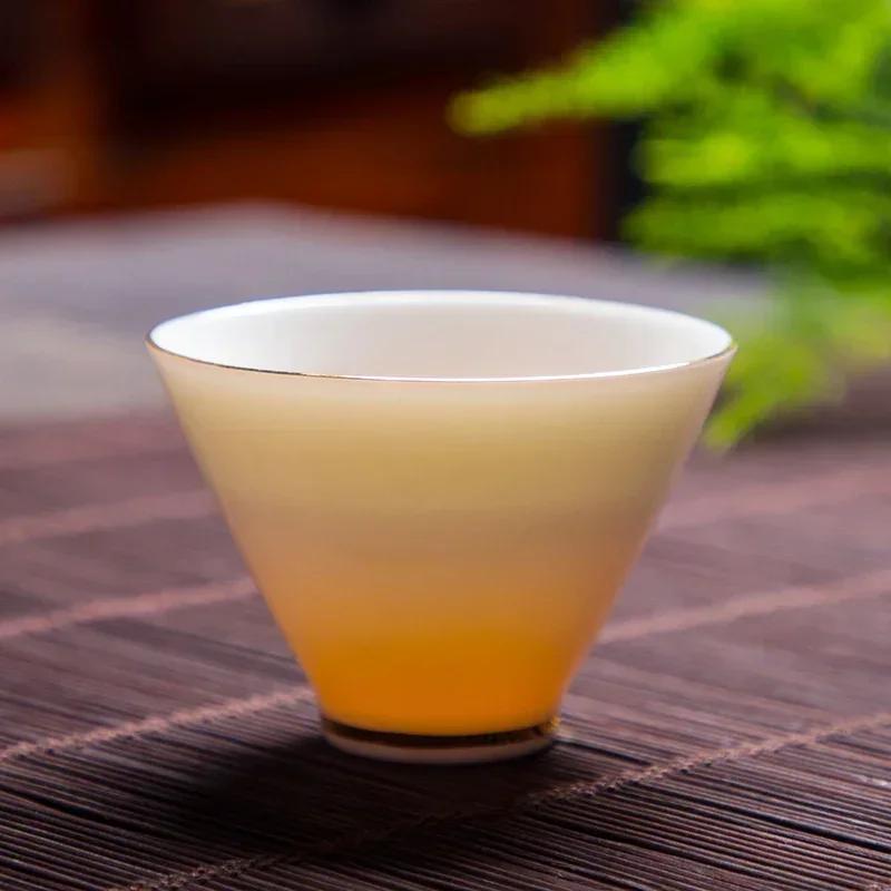 Butik Suet Jade Keramika Šálek Cestovní Meditační Šálek Osobní Čajová Miska Ručně vyrobená Čajová sada Příslušenství Pu'er Master Cup