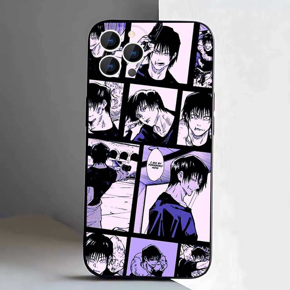 Toji Fushiguro Jujutsu K-Kaisen Phone Case For iPhone 17,16,15,14,13,12,11,Pro,XS,Max,XR,Plus,E,SE4,Mini Black Soft Cover