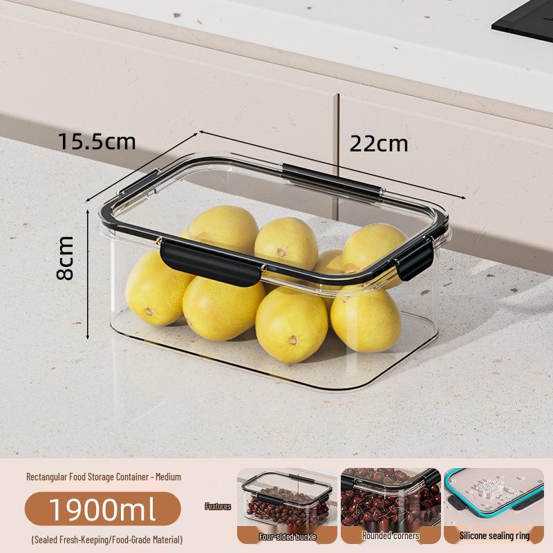 Large Capacity Transparent Food-Grade Storage Box for Fridge & Freezer