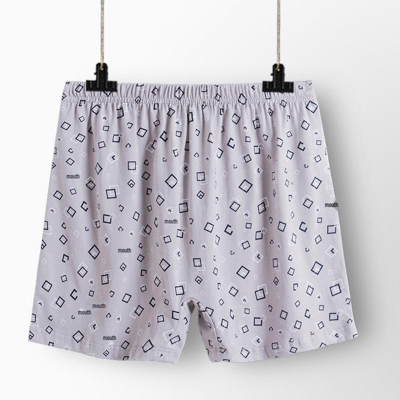Men's All-Cotton Plus-Size Boxer Briefs for Middle-Aged and Elderly
